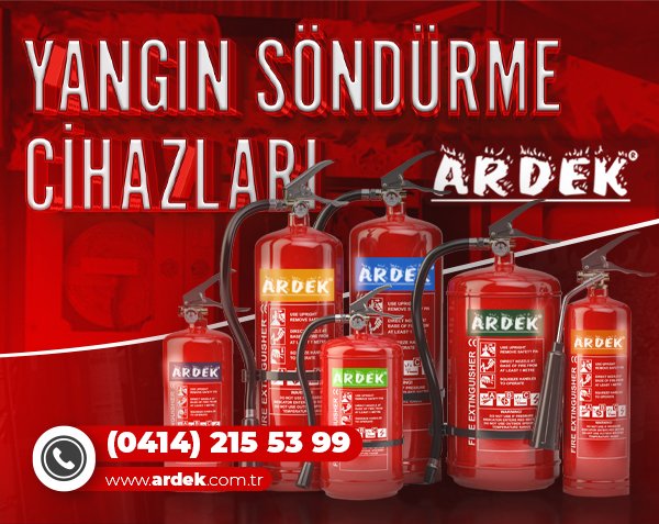 Ardek, şanlıurfa yangın söndürme cihazlar