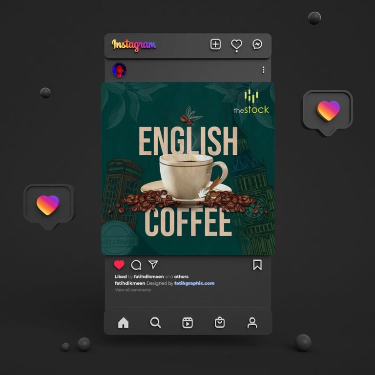 The stock coffee - stock social media post design